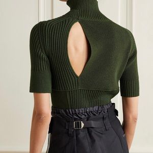 Sacai Cutout Ribbed Turtleneck Sweater | NWOT